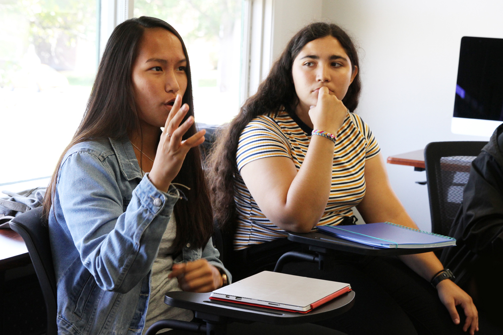 ASL students in class at Keuka College