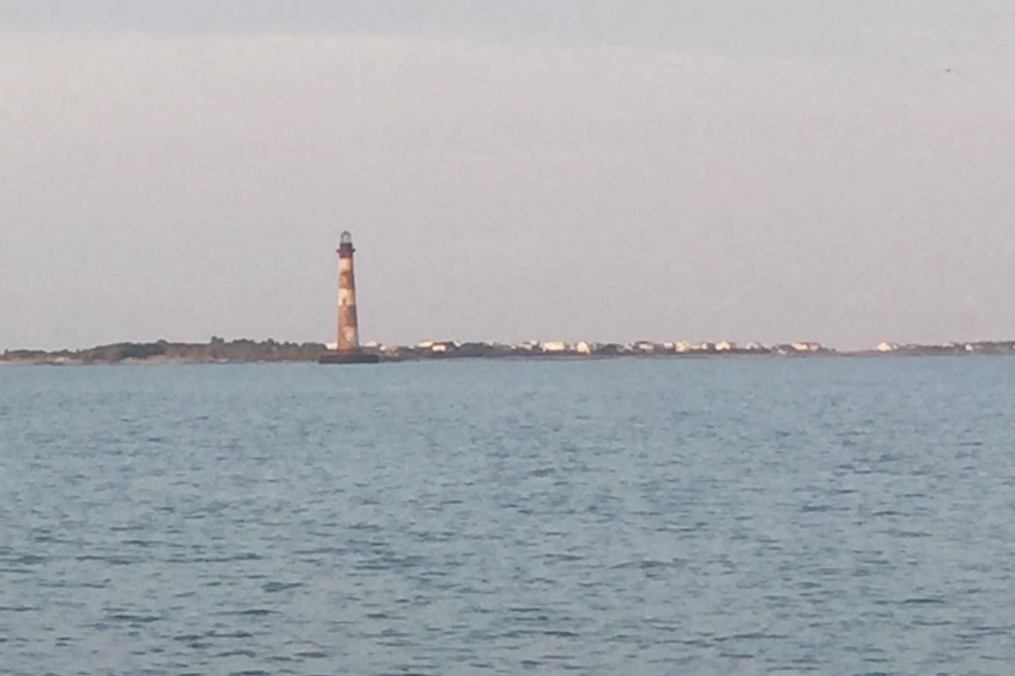 lighthouse standing tall over Morris Island, S.C.